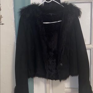 Black Gucci shearling